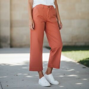 Stylish Women's Cropped Pants in Terracotta